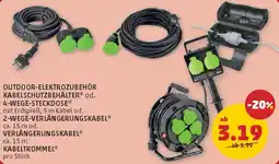PENNY Outdoor-elektrozubehör kabelschutzbehälter od. 4-wege-steckdose od. 2-wege-verlängerungskabel od. kabeltrommel Angebot