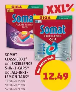 PENNY Somat Classic XXL od. Excellence od. Excellence 5-in-1-Caps od. All-In-1 Lemon-Tabs Angebot