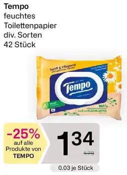 Bipa Tempo feuchtes Toilettenpapier Angebot