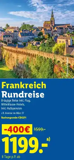 Lidl Frankreich Rundreise Angebot