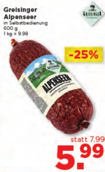 Unimarkt Greisinger Alpenseer 600 g Angebot