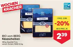 MPreis BIO vom BERG Käsescheiben Angebot