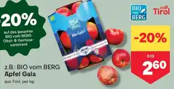 MPreis BIO vom BERG Apfel Gala Angebot