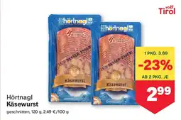 MPreis Hörtnagl Käsewurst Angebot