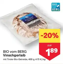 MPreis BIO vom BERG Vinschgerlaib Angebot