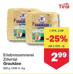MPreis Erlebnissennerei Zillertal Graukäse Angebot