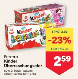 MPreis Ferrero Kinder Überraschungseier Angebot