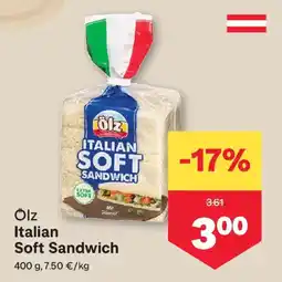 MPreis Ölz Italian Soft Sandwich Angebot