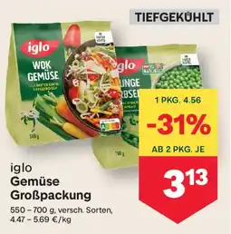 MPreis iglo Gemüse Großpackung Angebot