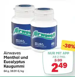 MPreis Airwaves Menthol und Eukalyptus Kaugummi Angebot