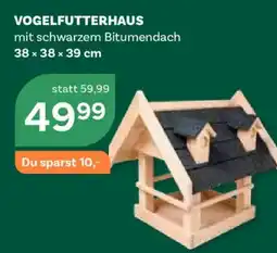 Bellaflora Vogelfutterhaus mit schwarzem Bitumendach Angebot