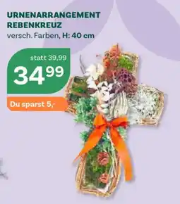 Bellaflora Urnenarrangement Rebenkreuz Angebot
