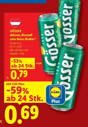Gösser Märzen, Biostoff oder Natur Radler