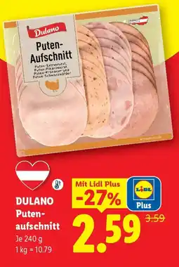 Lidl Dulano Putenaufschnitt Angebot
