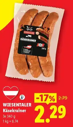 Lidl Wiesentaler Käsekrainer Angebot