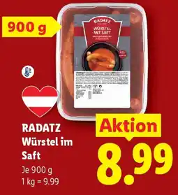 Lidl Radatz Würstel im Saft Angebot
