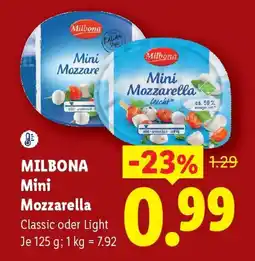 Lidl Milbona Mini Mozzarella Angebot