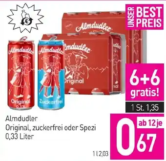 Almdudler Original, zuckerfrei oder Spezi