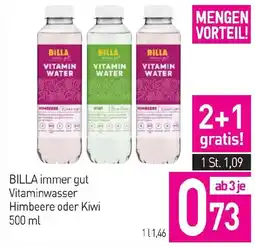 Sutterlüty BILLA immer gut Vitaminwasser Himbeere oder Kiwi Angebot