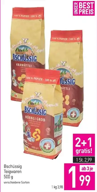 Sutterlüty Bschüssig Teigwaren Angebot