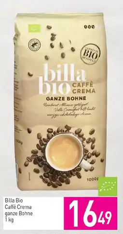 Sutterlüty Billa Bio Caffé Crema ganze Bohne Angebot