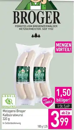 Sutterlüty Metzgerei Broger Kalbsbratwurst Angebot