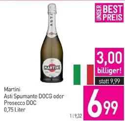 Sutterlüty Martini Asti Spumante DOCG oder Prosecco DOC Angebot