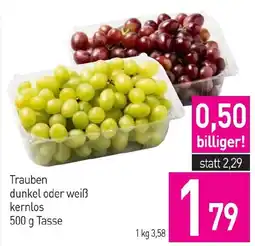 Sutterlüty Trauben dunkel oder weiß kernlos Angebot