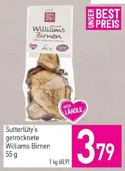 Sutterlüty Sutterlüty's getrocknete Williams Birnen Angebot