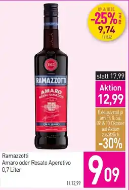 Sutterlüty Ramazzotti Amaro oder Rosato Aperitivo Angebot