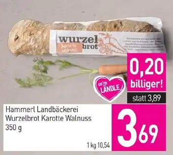 Sutterlüty Hammerl Landbäckerei Wurzelbrot Karotte Walnuss Angebot