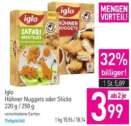 Sutterlüty Iglo Hühner Nuggets oder Sticks Angebot