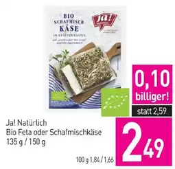 Sutterlüty Ja! Natürlich Bio Feta oder Schafmischkäse Angebot