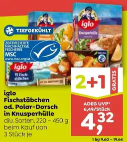ADEG iglo Fischstäbchen od. Polar-Dorsch in Knusperhülle Angebot