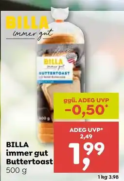 ADEG BILLA immer gut Buttertoast Angebot