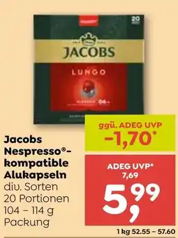 ADEG Jacobs Nespresso®-kompatible Alukapseln Angebot