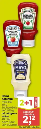 ADEG Heinz Ketchup mild od. Zero Zucker&Salz Angebot