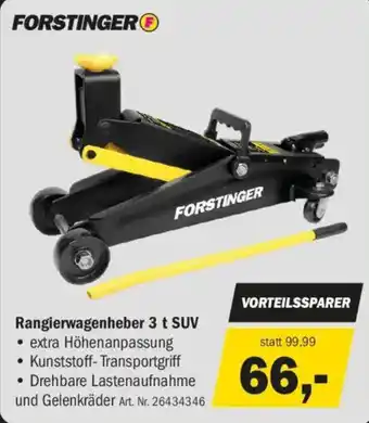 Forstinger Rangierwagenheber 3 t SUV