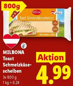 Lidl MILBONA Toast Schmelzkäsescheiben Angebot