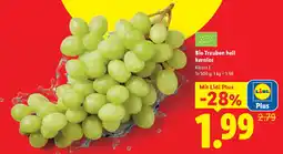 Lidl Bio Trauben hell Angebot