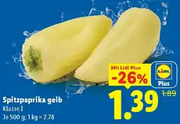 Lidl Spitzpaprika gelb Angebot
