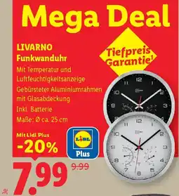 Lidl LIVARNO Funkwanduhr Angebot