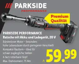 Lidl PARKSIDE PERFORMANCE Ratsche mit Akku und Ladegerät, 20 V Angebot
