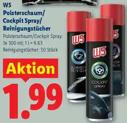 Lidl W5 Polsterschaum/Cockpit Spray/Reinigungstücher Angebot