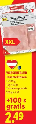 Lidl WIESENTALER Toastschinken Angebot