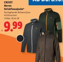 Lidl CRIVIT Herren Strickfleecejacke Angebot