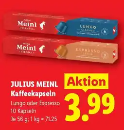 Lidl Julius Meinl Kaffeekapseln Angebot
