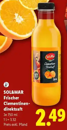 Lidl SOL&MAR Frischer Clementinen-direktsaft Angebot
