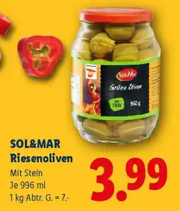 Lidl Sol&Mar Riesenoliven Angebot