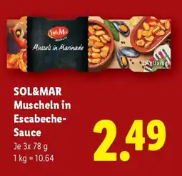 Lidl Sol&Mar Muscheln in Escabeche-Sauce Angebot